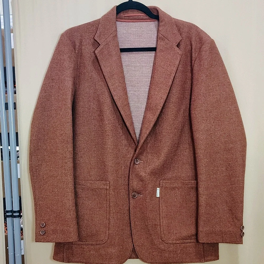 Vintage Marc Miller Laine Wool Blend French Blazer Men Small Parisian Old Money